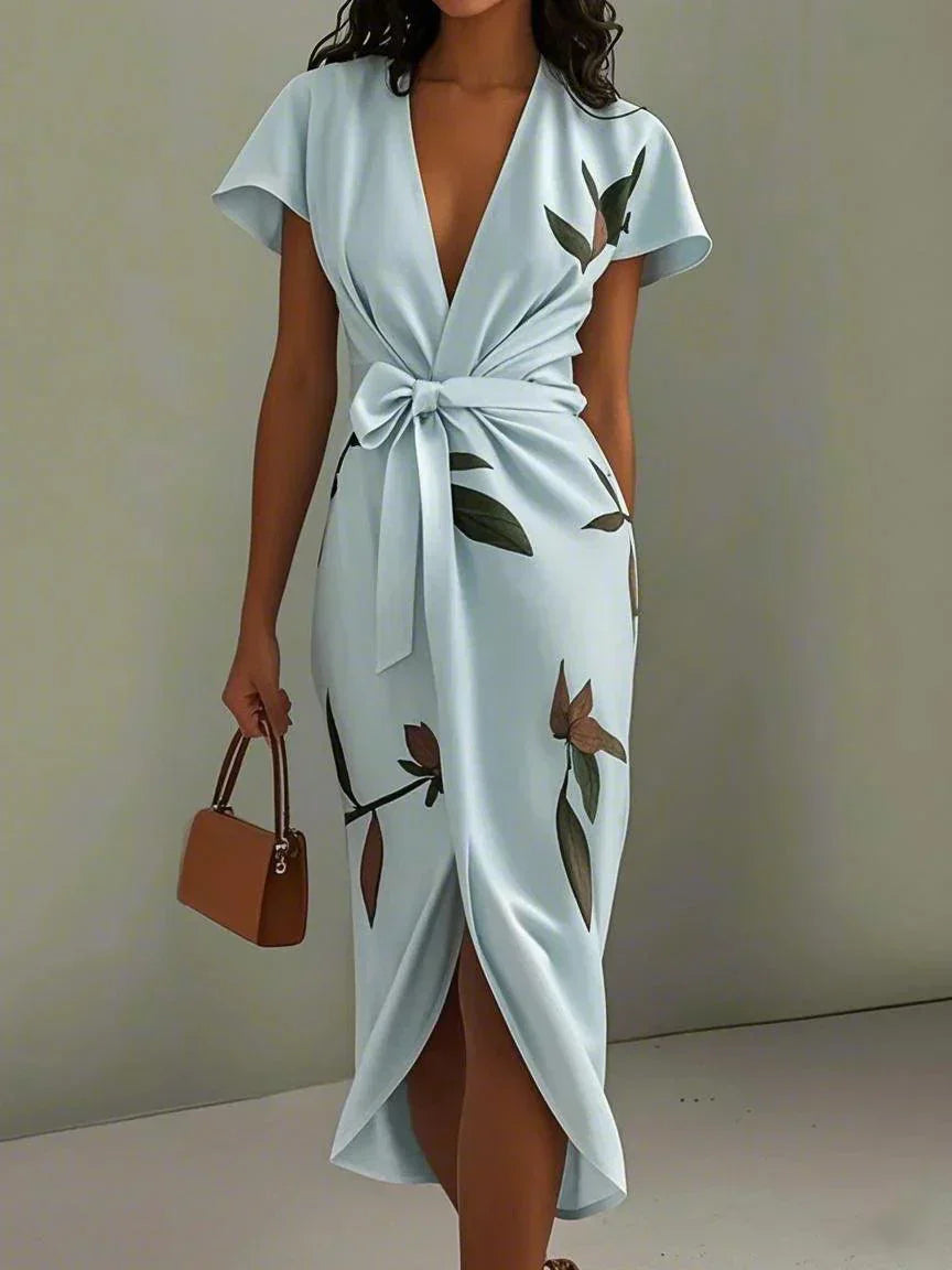 Women's Wrap Dress Adjustable Waist