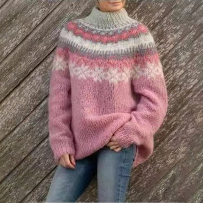 Women's Fair Isle Crewneck Sweater Relaxed Fit
