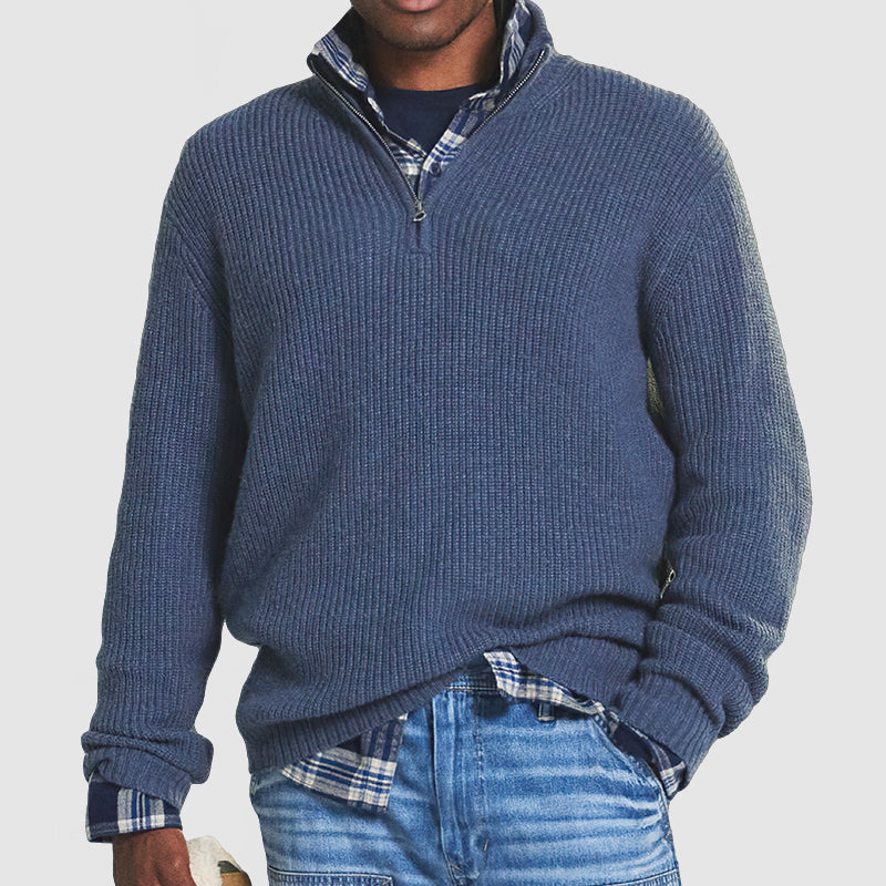 Men's Cashmere Zip Sweater