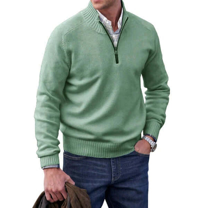 Men's Soft Knit Zip Sweater
