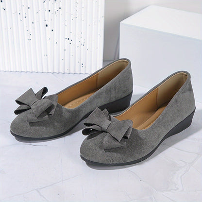 Elegant Round Toe Womens Slip On Ballet Shoes
