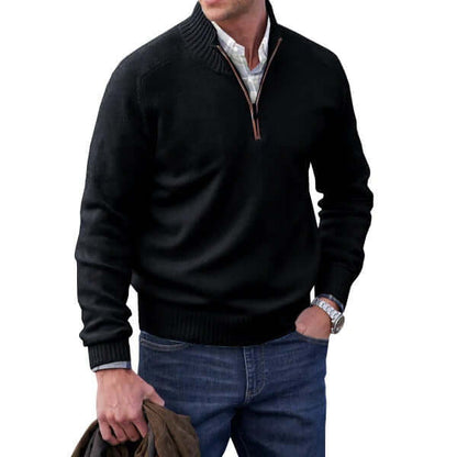 Men's Soft Knit Zip Sweater
