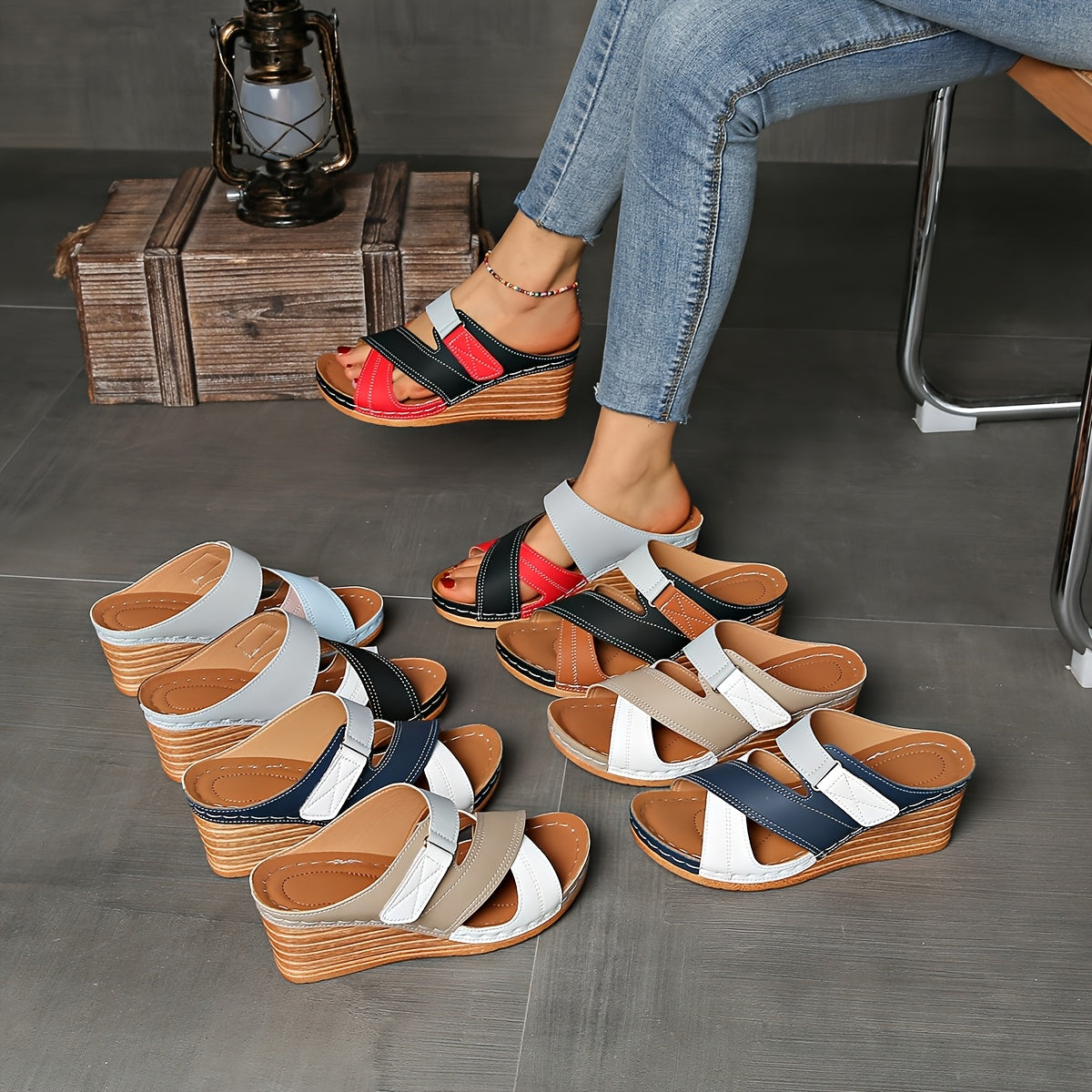 Comfortable Heeled Sandal Slides