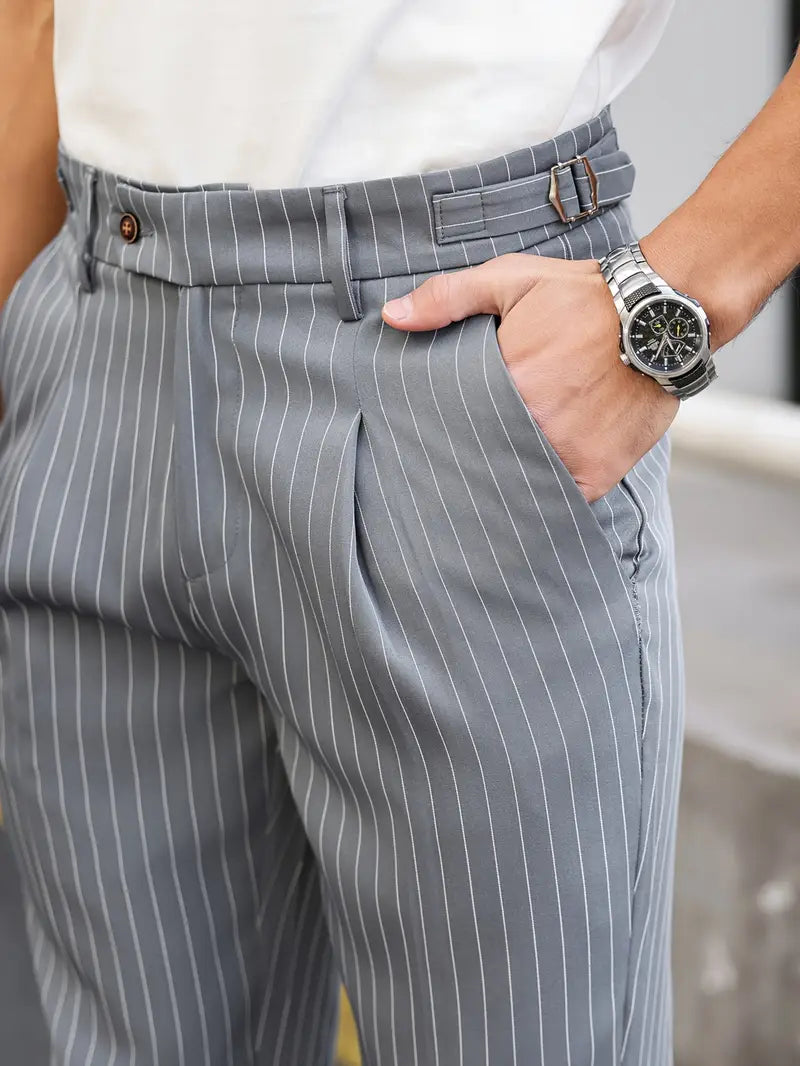 Montrose Men's Striped Dress Pants