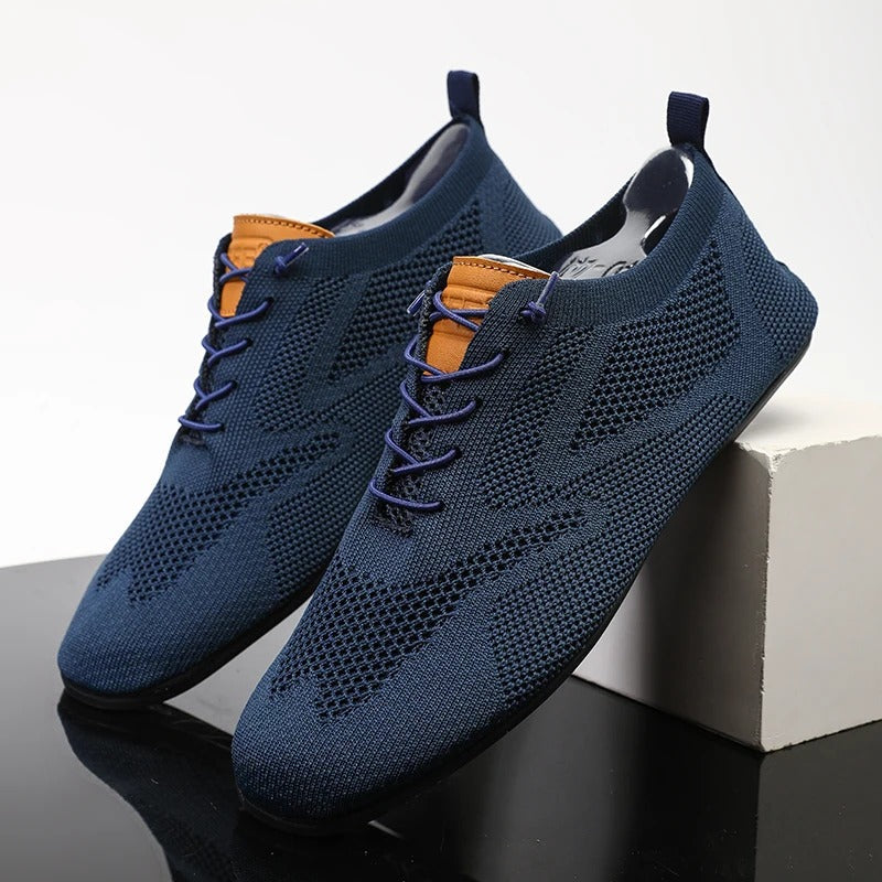 Men's Slip On Shoes Low Knit Lace Detail