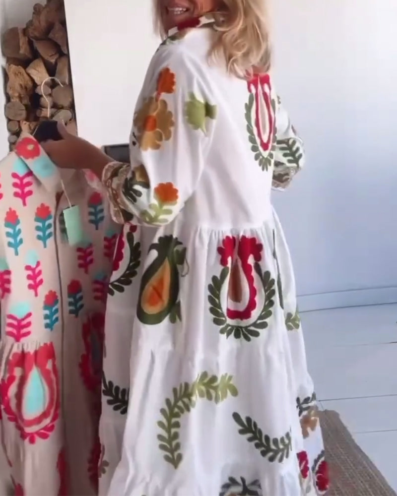 Colorful Patterned Summer Dress