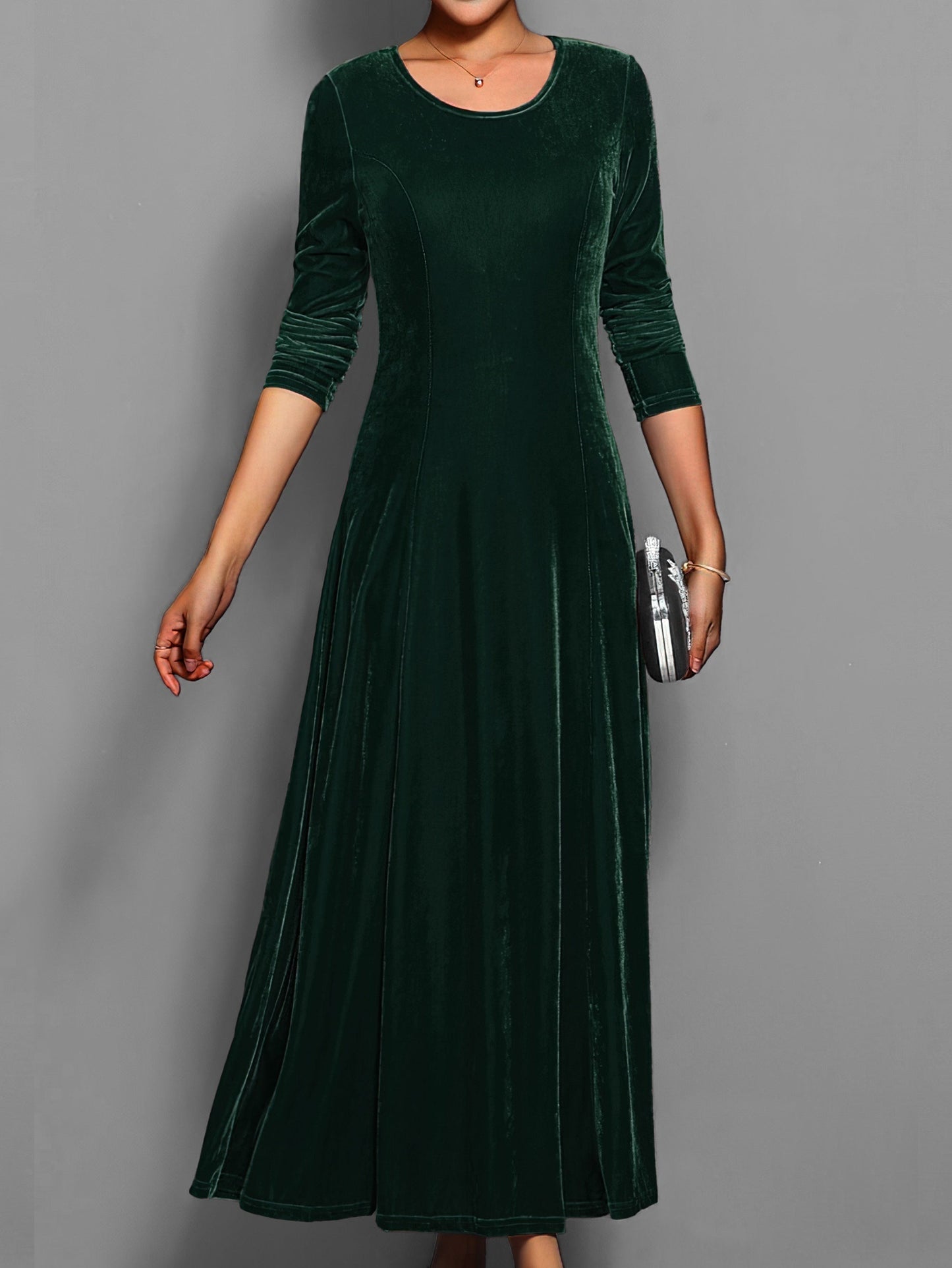 Elegant Ladies Formal V Neck Party Dress - VibreMode