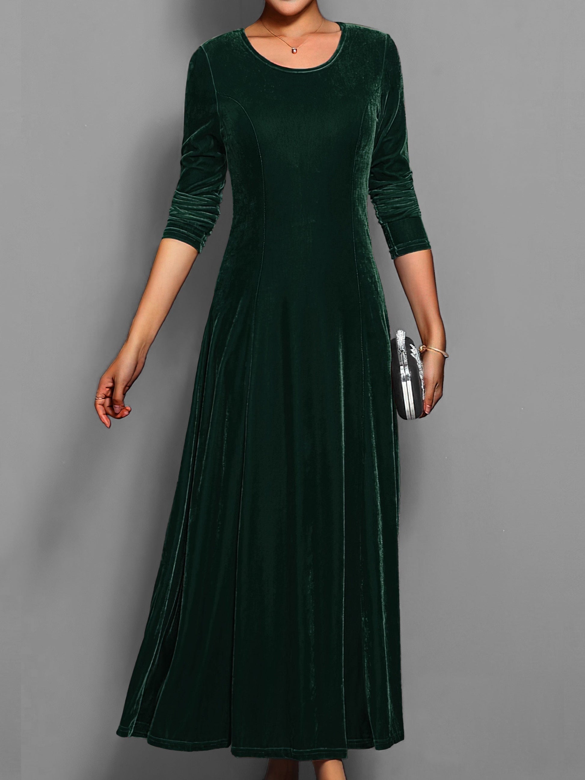 Elegant Ladies Formal V Neck Party Dress - VibreMode