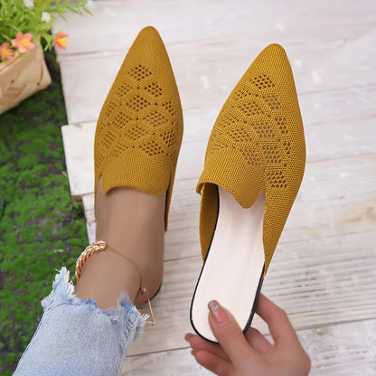 Women's Knitted Flat Mules