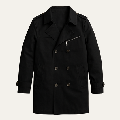 Merrick Men's Double Breasted Trench Coat - VibreMode