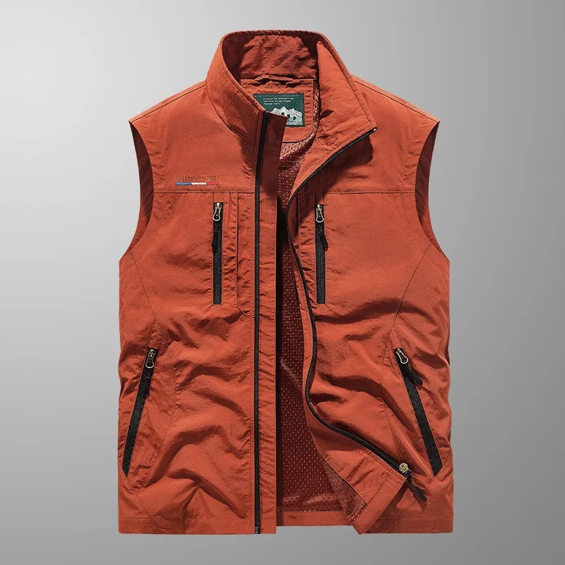 Men's Full Zip Utility Vest - VibreMode