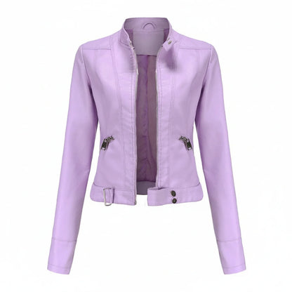 Women's Fitted Biker Leather Jacket