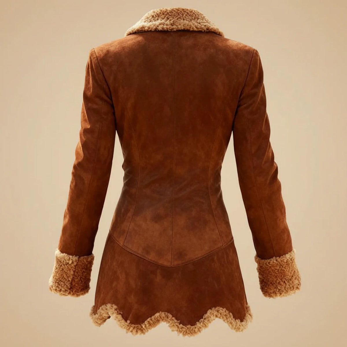 Women's Suede Shearling Coat
