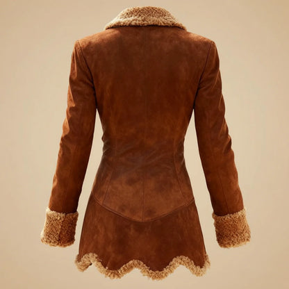 Women's Suede Shearling Coat