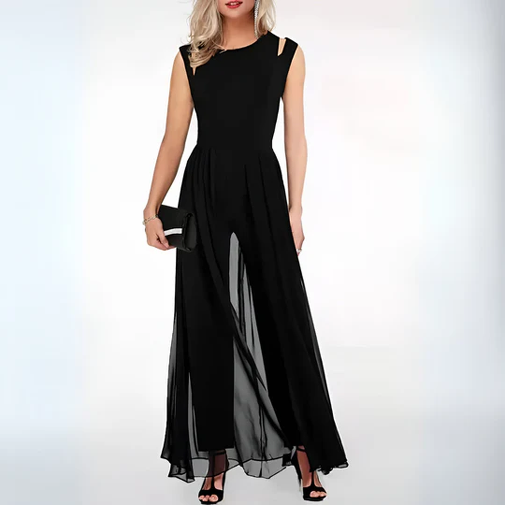 Women's Jumpsuit Modern One-Piece Black - VibreMode