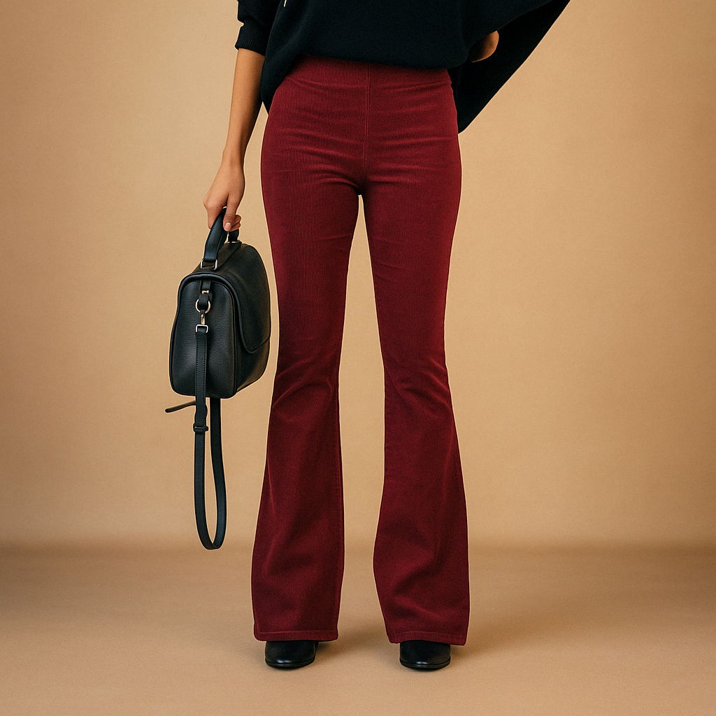 Women's Wide Leg Corduroy Pants - VibreMode