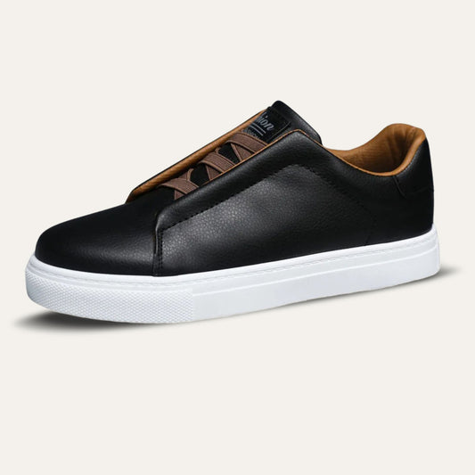 Men's Leather Slip On Sneakers - VibreMode