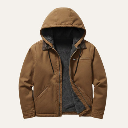 Men's Winter Fleece Lined Hooded Jacket
