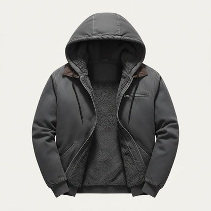 Men's Winter Fleece Lined Hooded Jacket