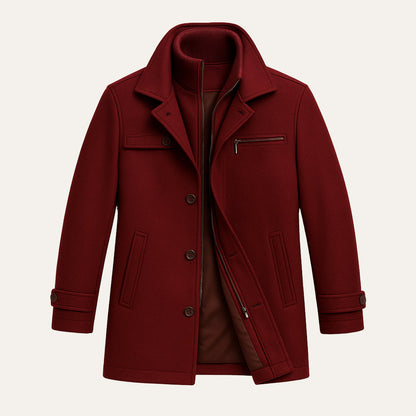 Men's Waterproof Long Jacket Adjustable Cuffs