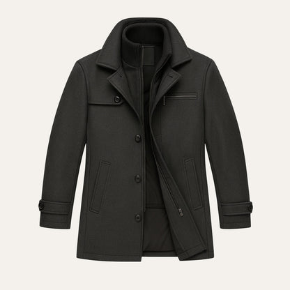 Men's Waterproof Long Jacket Adjustable Cuffs