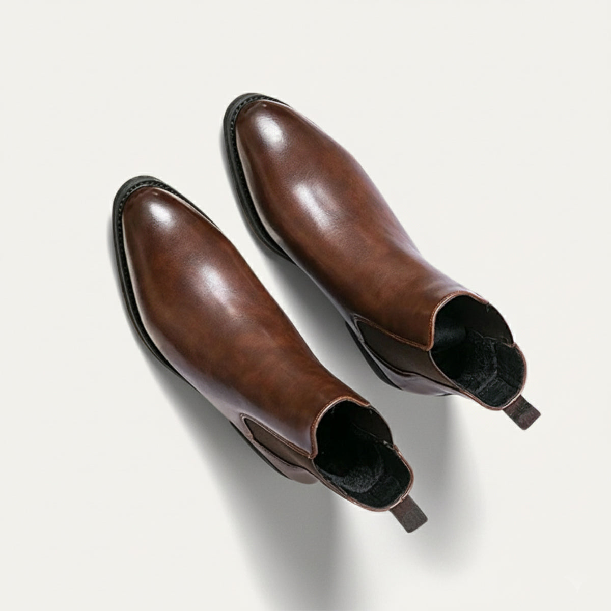 Men's Leather Ankle Boots Classic Slip On