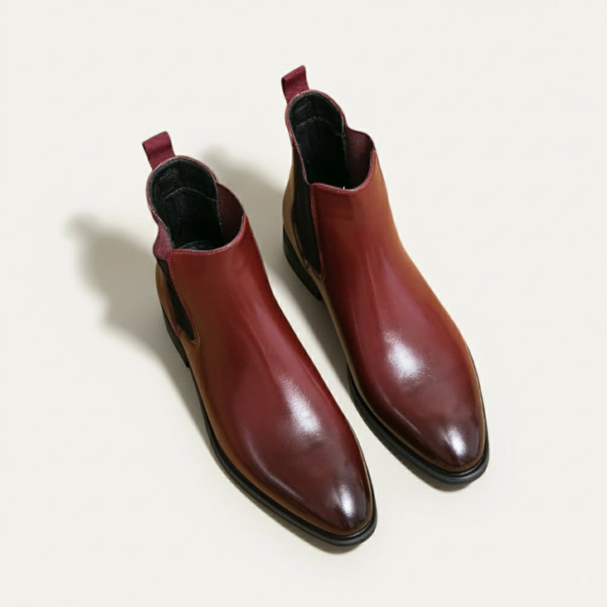 Men's Leather Ankle Boots Classic Slip On