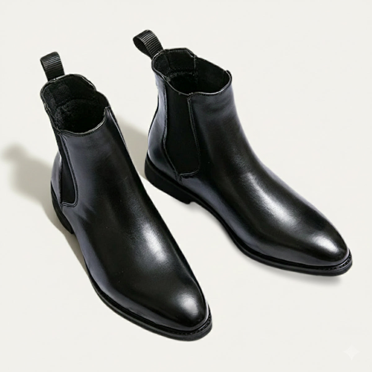 Men's Leather Ankle Boots Classic Slip On