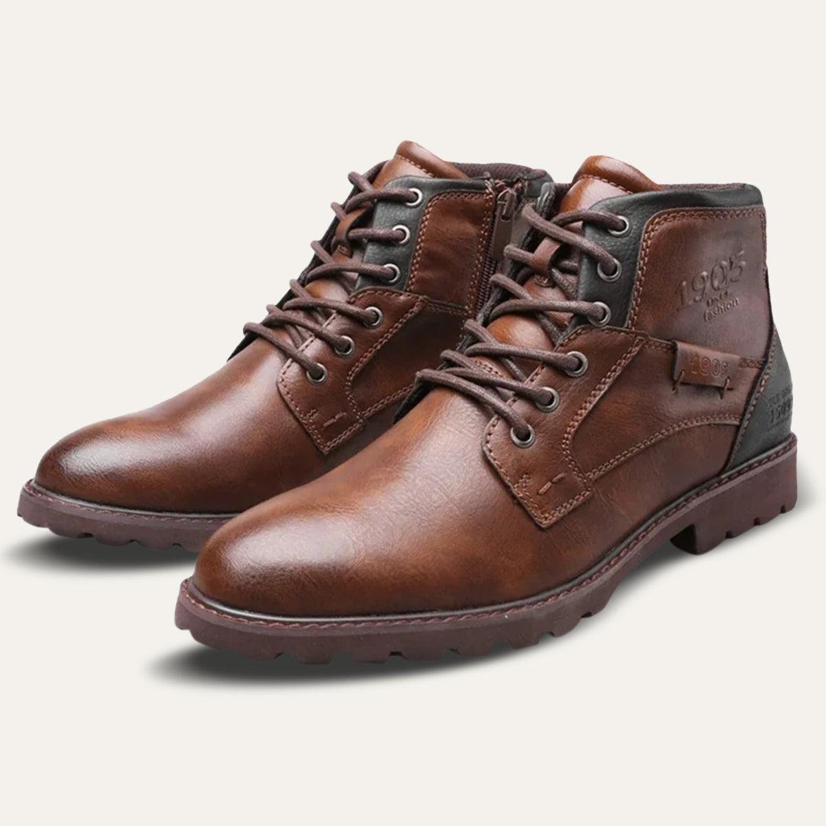 Men's Military Combat Leather Boots - VibreMode