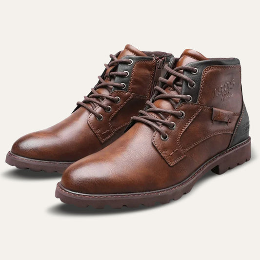 Men's Military Combat Leather Boots - VibreMode
