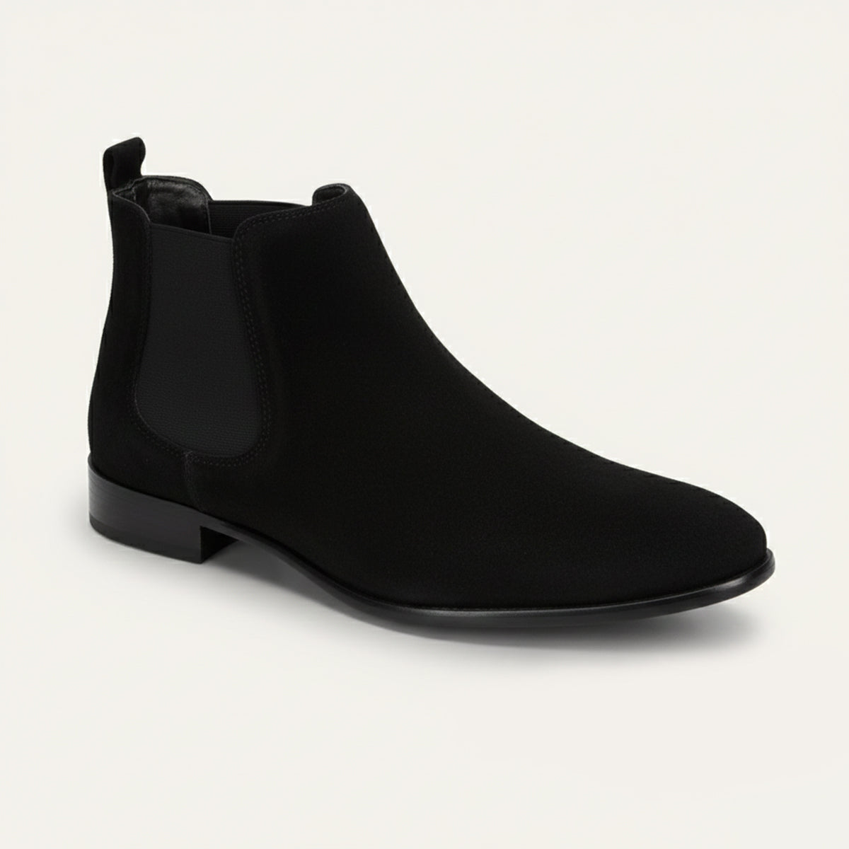 Men's Suede Chelsea Boots Slip On Elegant Brown