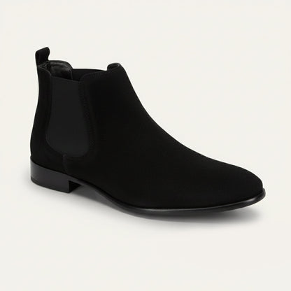 Men's Suede Chelsea Boots Slip On Elegant Brown