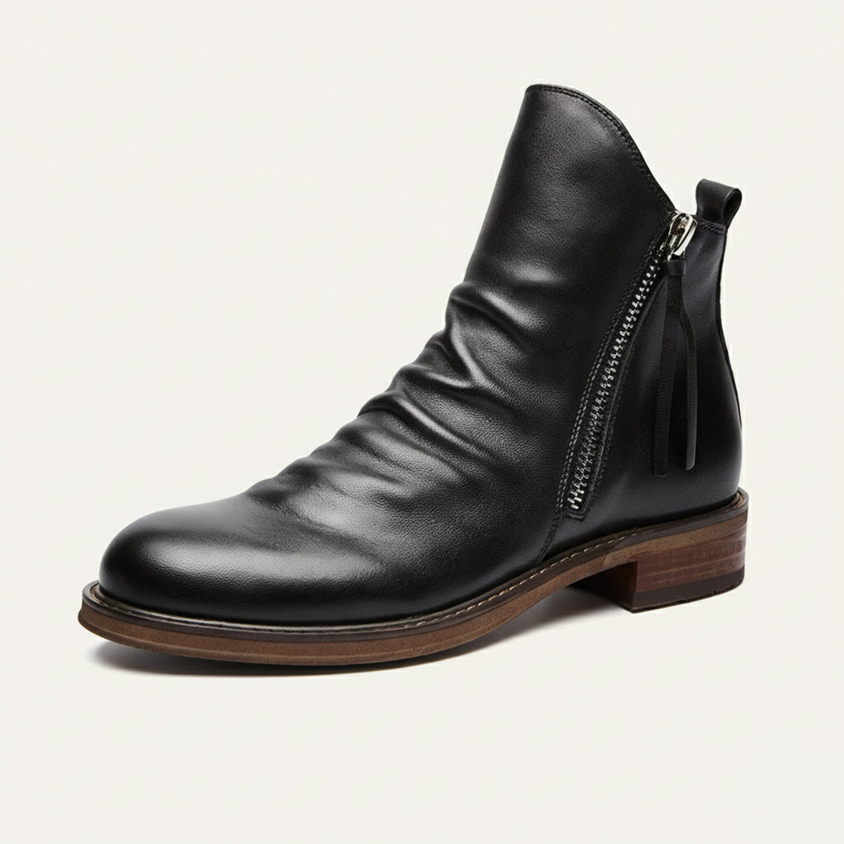 Men's Leather Boots Brown - VibreMode