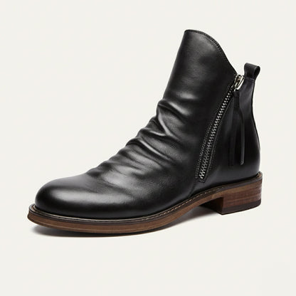Men's Leather Boots Brown - VibreMode