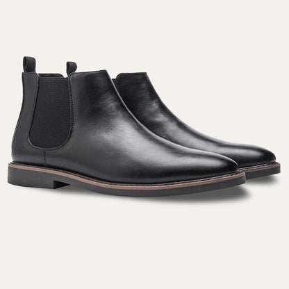 Men's Leather Chelsea Boots Durable Brown