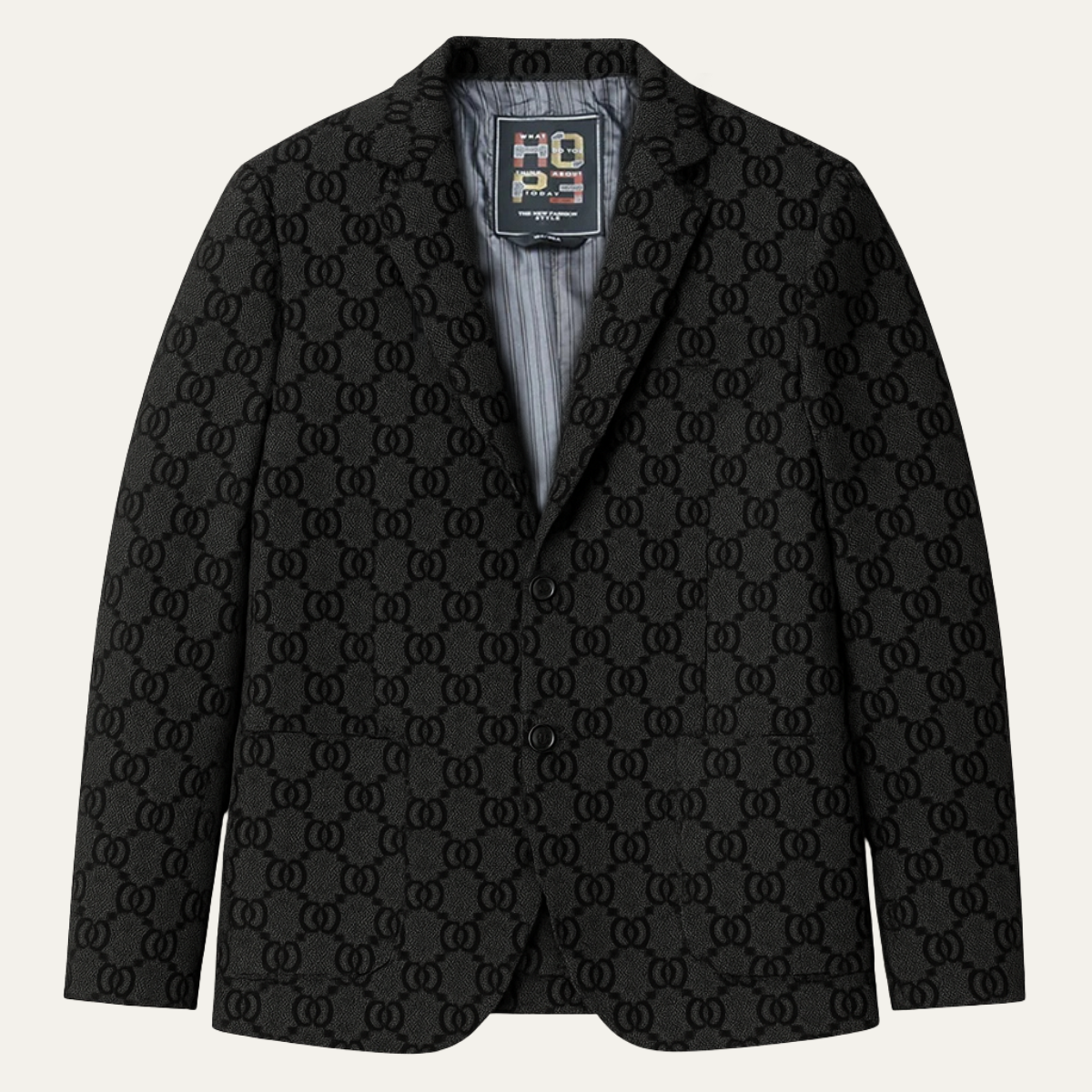 Men's Houndstooth Business Jacket Oversized - VibreMode