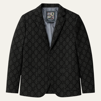 Men's Houndstooth Business Jacket Oversized - VibreMode