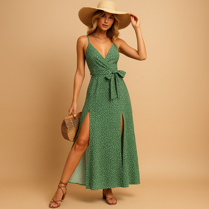 Women's Floral Beach Dress - VibreMode