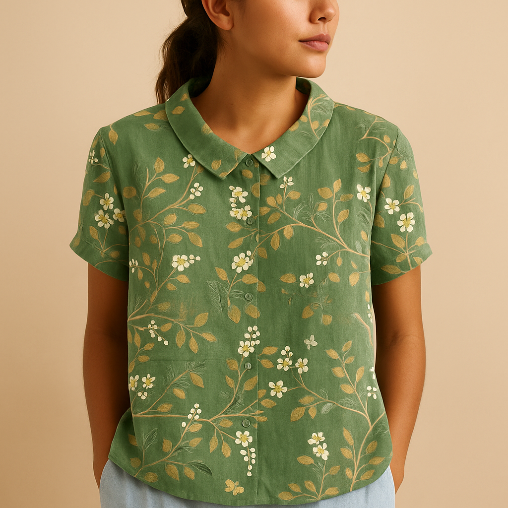 Casual Floral Women's Loose Fit Blouse - VibreMode