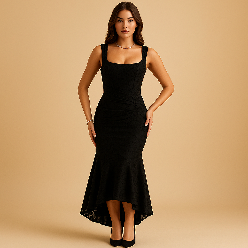 Women’s floral midi dress with lightweight fabric and flowing silhouette, perfect for brunches, garden parties, casual outings, and summer evenings.