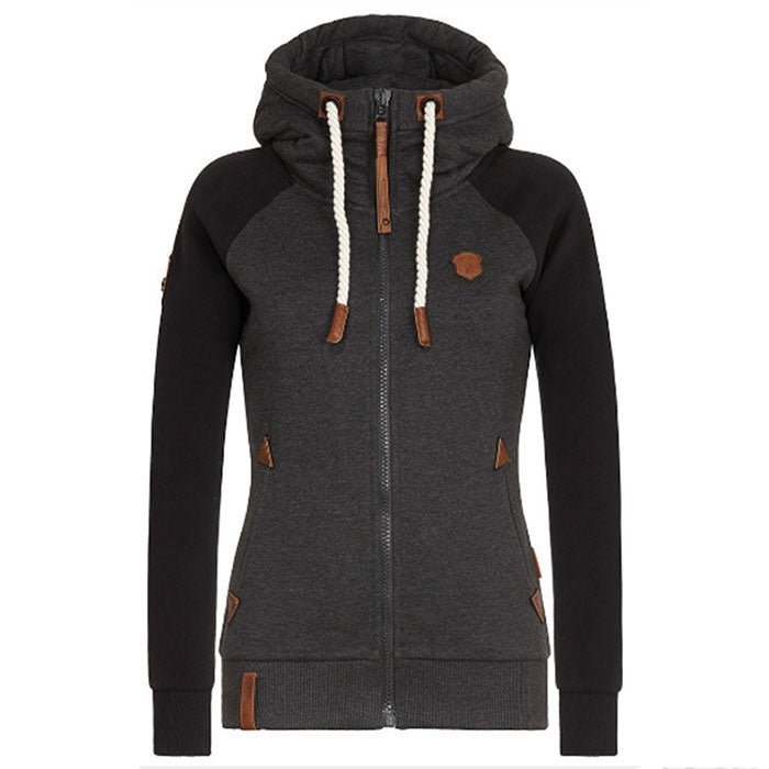 Women's Knitted Hoodie Long Sleeve Zipper