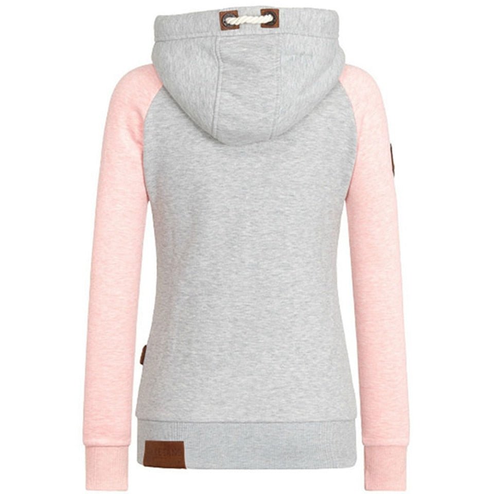 Women's Knitted Hoodie Long Sleeve Zipper