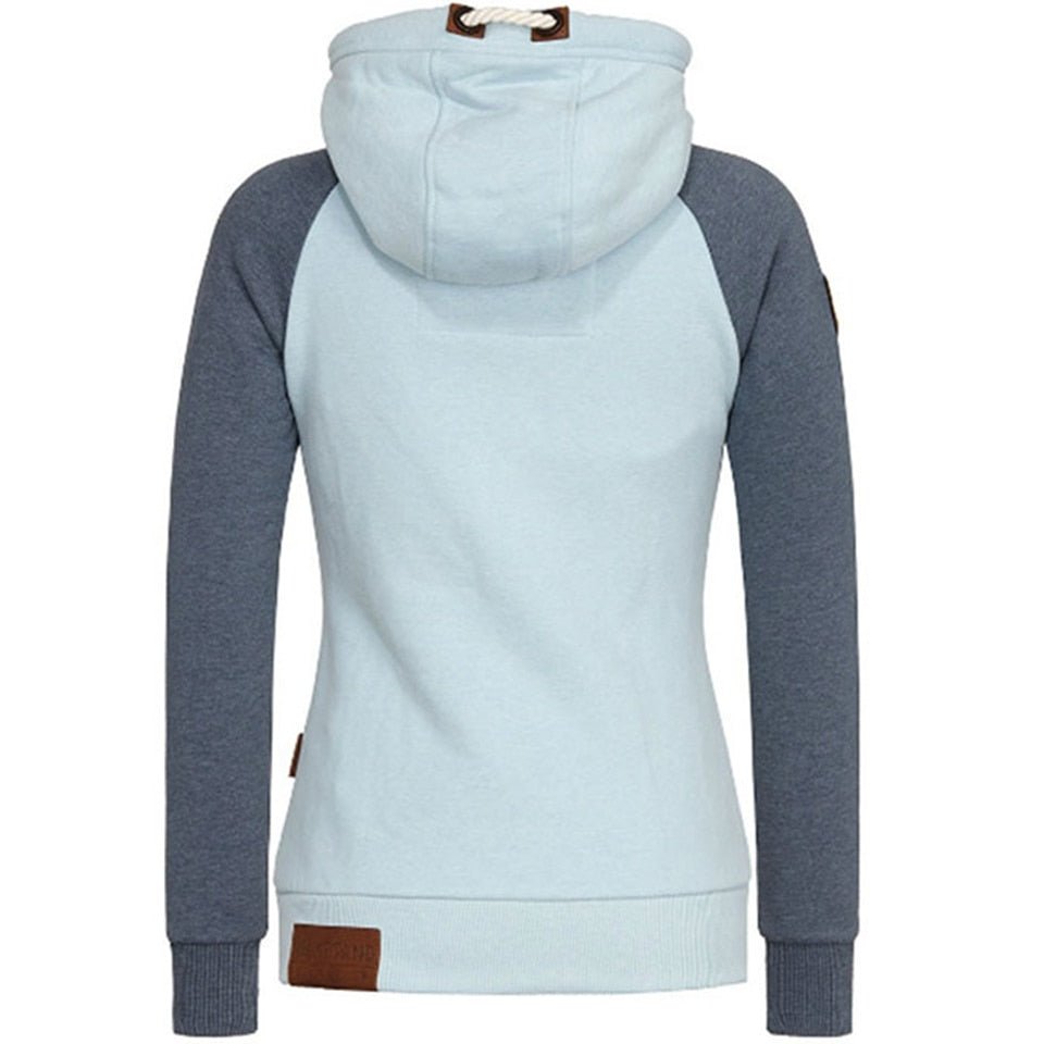 Women's Knitted Hoodie Long Sleeve Zipper