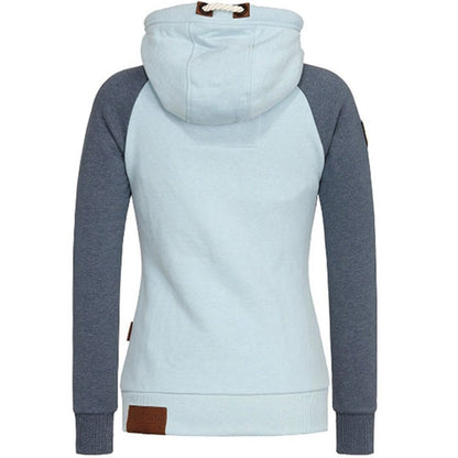 Women's Knitted Hoodie Long Sleeve Zipper