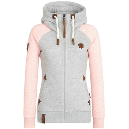Women's Knitted Hoodie Long Sleeve Zipper