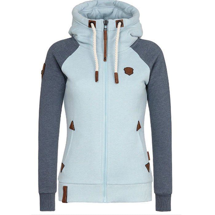 Women's Knitted Hoodie Long Sleeve Zipper