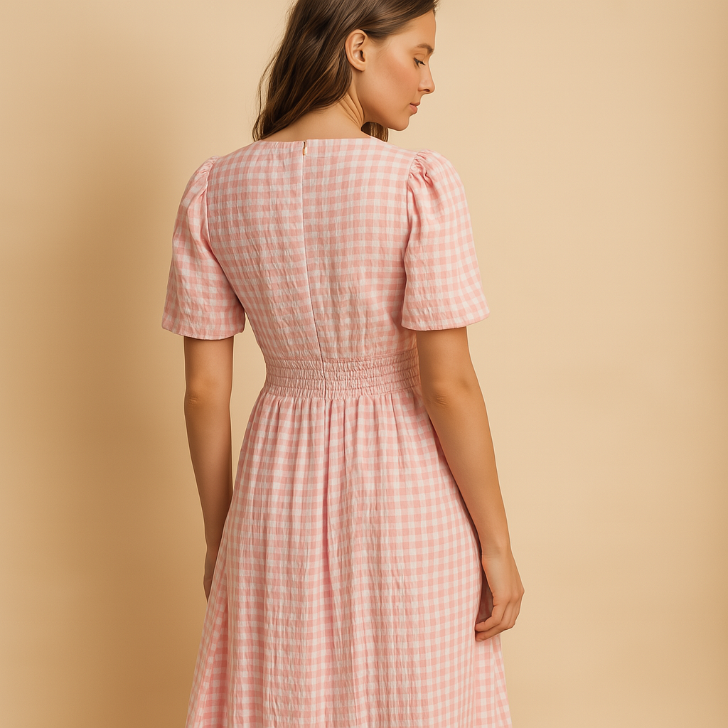 Women’s flowy maxi dress with button closure and long sleeves, perfect for work, casual outings, formal occasions and weekend wear.