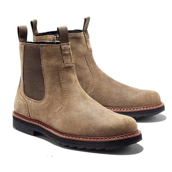 Men's Chelsea Ankle Boots Leather Black - VibreMode