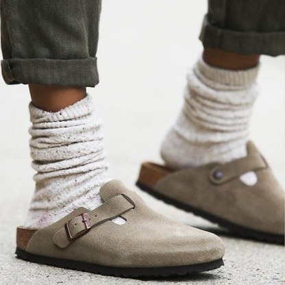 Unisex Leather Boston Sandal