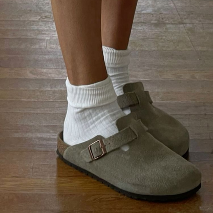 Unisex Leather Boston Sandal